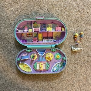 🌈Polly Pocket Original 1992 Babysitting Park Playtime Set w/ Secret Stamp Set🌈